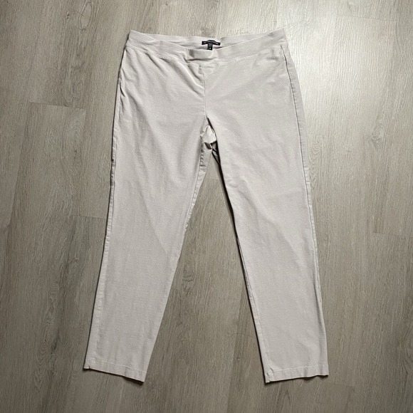 Eileen Fisher Pants - Eileen Fisher Pants Womens M Gray Stretch Crepe Straight Comfy Work Gym Casual
